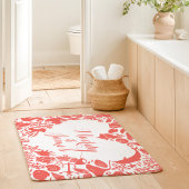 Koraal & Witte Zeewezens Koppels Hart Monogram Badmat