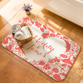 Koraal & Witte Zeewezens Koppels Hart Monogram Badmat