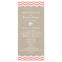 Koraal Zand Dollar & Chevron Huwelijksprogramma