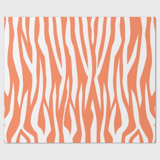 Koraal Zebra afdrukken Cadeaupapier (Vlak)