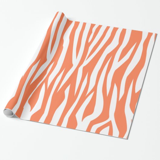 Koraal Zebra afdrukken Cadeaupapier (Uitgerold)
