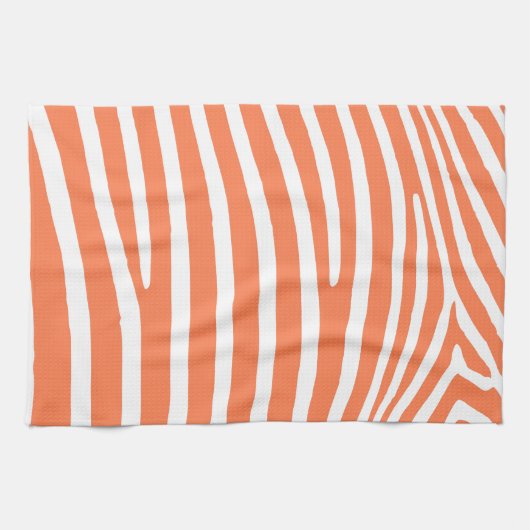 Koraal Zebra Strepen Theedoek (Horizontaal)