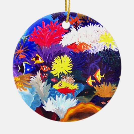 Koraal Zee Keramisch Ornament (Voorkant)