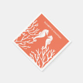 Koraal Zeepaard Servet (Hoek)