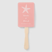 Koraal Zeester Bruiloft Hand Fans Handwaaier (Voorkant)