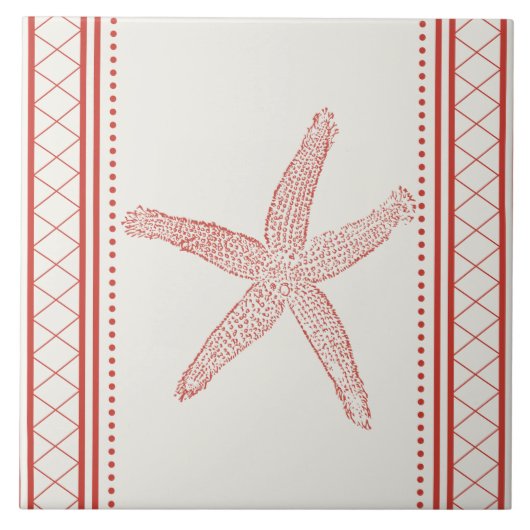 Koraal Zeester Kust Tegeltje (Voorkant)