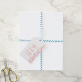 Koraal zeester strand bruiloft gunst tag cadeaulabel