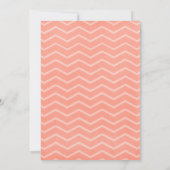 Koraal Zigzag Bridal Shower Invitations Kaart (Achterkant)