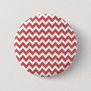 Koraal Zigzag Chevron Stripes Ronde Button 5,7 Cm
