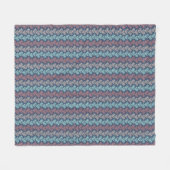 Koraal Zigzag Stripes Navy Fleece Blanket Deken (Voorkant (Horizontaal))