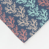 Koraal Zigzag Stripes Navy Fleece Blanket Deken (Hoek)