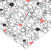 Koraal Zwart Witte Cirkels, Stippen Korte Tafelloper (Hoek)