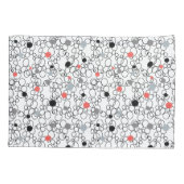 Koraal Zwart Witte Cirkels, Stippen Kussensloop (Achterkant-Links)