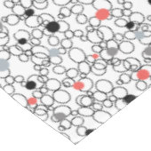 Koraal Zwart Witte Cirkels, Stippen Tafelkleed (Gekanteld)