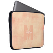 Koraalaardgesteente monogrammatica laptop sleeve (Voorkant Rechts)