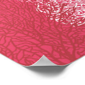 Koraalafdrukken voor ventilatoren, schaduwen van k poster (Hoek)