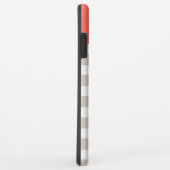 Koraalbeige strepen - Cute Nautical Anchor Monogra Case-Mate iPhone Case (Achterkant/rechts)