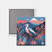 koraalberg reiger magneet (Voorkant / Achterkant)