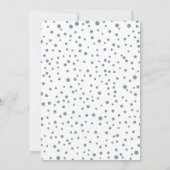 Koraalbessen, stoffige blauwe bladeren Kerstfoto H Feestdagenkaart (Achterkant)