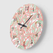 Koraalbijkantoren met zeeschelpen grote klok (Hoek)