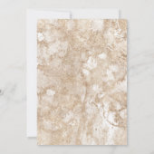 koraalblauw luchtige bloemen romantische bruiloft kaart (Achterkant)