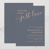 Koraalblauw Niets Fancy gewoon Liefde Casual bruil Kaart (Voorkant / Achterkant)