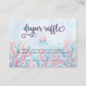 Koraalblauw onder het Zee Marine Life Diaper Raffl Informatiekaartje (Voorkant)