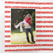 Koraalblauwe bessen kerstfeestfoto collage drieluik wenskaart (Binnenzijde eerst)