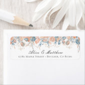 koraalblauwe kustveiling Return Address Label (Insitu)