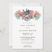 Koraalblauwe staartvis Zeeshells doorsnede Baby sh Kaart (Voorkant)