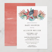 Koraalblauwe staartvis Zeeshells doorsnede Baby sh Kaart (Voorkant / Achterkant)