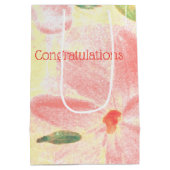 Koraalbloem met geel medium cadeauzakje (Achterkant)