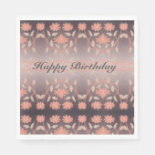 Koraalbloem met patroon servetten (Voorkant)