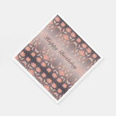 Koraalbloem met patroon servetten (Hoek)