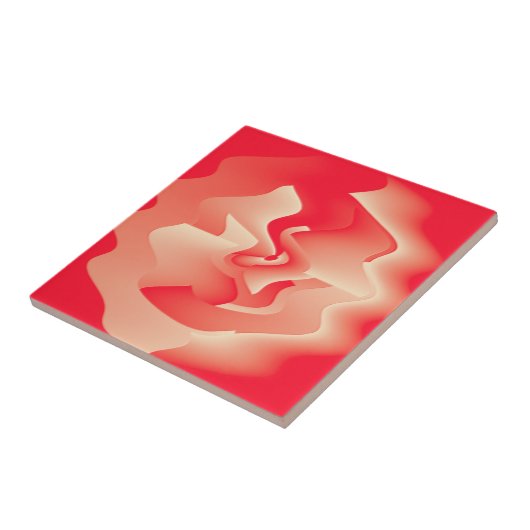 koraalbloem tegeltje (Zijkant)