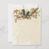 Koraalbloemen bloemen bewaren Datum Kaart (Achterkant)