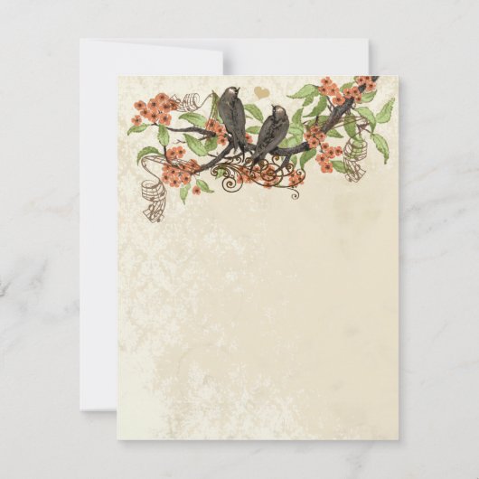 Koraalbloemen  bloemen bewaren Datum Kaart (Achterkant)