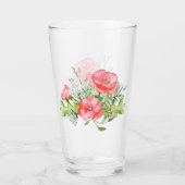 Koraalbloemen Bouquet Glass Tumbler (Achterkant)