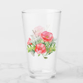 Koraalbloemen Bouquet Glass Tumbler (Voorkant)