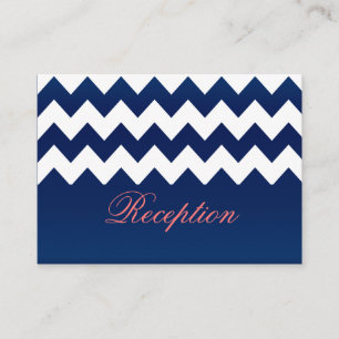 Koraalbloemen en marineblauw informatiekaartje