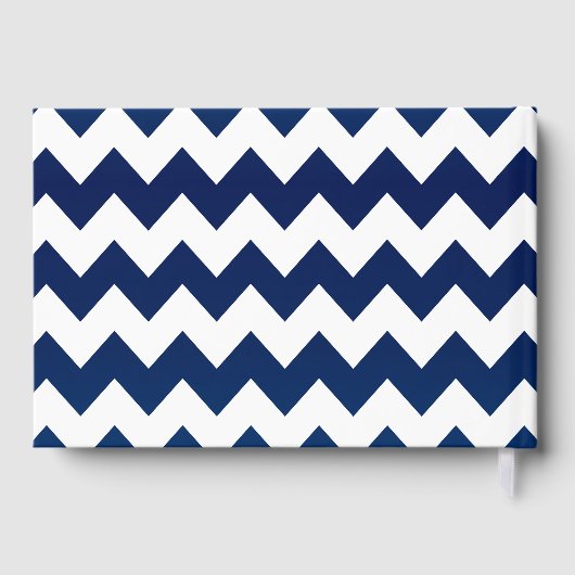 Koraalbloemen en Navy Blue Gastenboek (Achterkant)