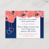 Koraalbloemen en Navy Blue Informatiekaartje (Achterkant)