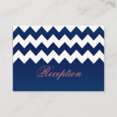 Koraalbloemen en Navy Blue Informatiekaartje (Voorkant)