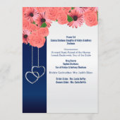 Koraalbloemen en Navy Blue - Programma Programmakaart (Achterkant)