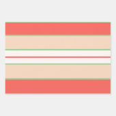 Koraalbloemen en witbloemen, strips en butavlies inpakpapier vel (Voorkant 2)