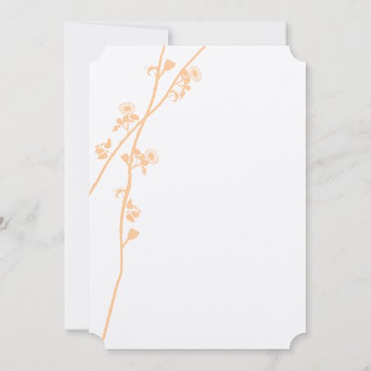 Koraalbloemen grijze doopvont Wilde Vloervertakkin Kaart (Achterkant)