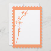 Koraalbloemen grijze doopvont Wilde Vloervertakkin Kaart (Achterkant)