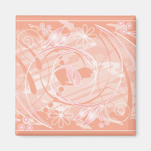 koraalbloemen magneet (Voorkant)