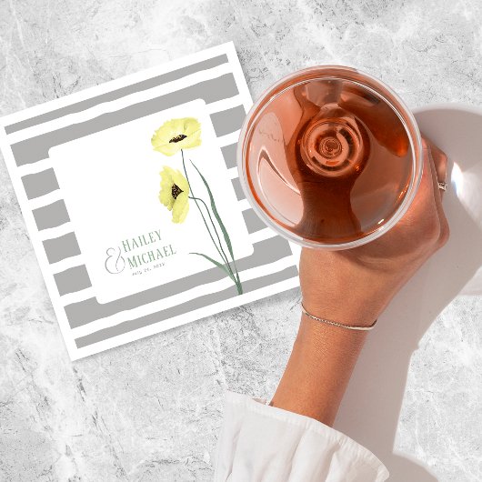 Koraalbloemen Poppies Servet