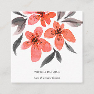 Koraalbloemen   Professionele sociale media-pictog Vierkante Visitekaartje